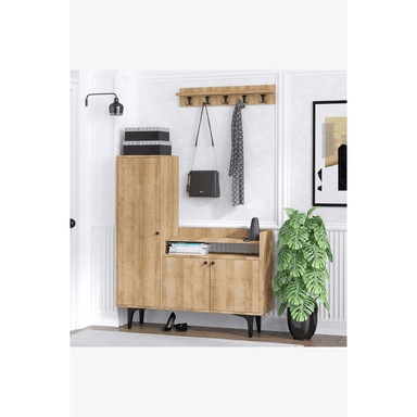 APARADOR RECIBIDOR MODERNO TU MESITA 3 PUERTAS SICILIA COLOR DUNA - 3