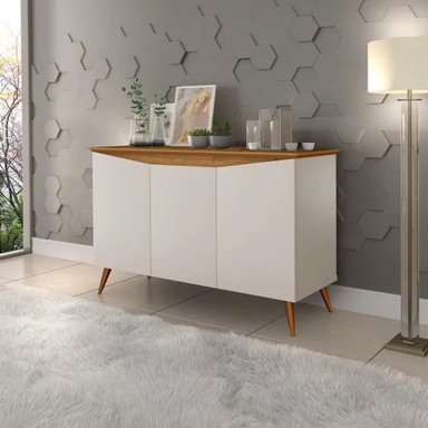 APARADOR VAJILLERO VINTAGE TU MESITA REYES 100CM BLANCO/MARRÓN