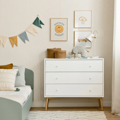 COMODA TU MESITA YAKARTA CLASICA 3 CAJONES BLANCO