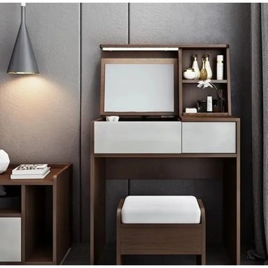 TOCADOR TU MESITA NOGAL MARRÓN CONTEMPORÁNEO 121 CM