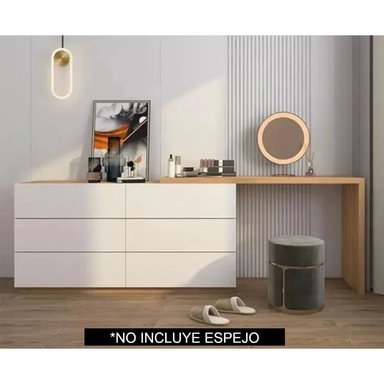 TOCADOR TU MESITA VICO BLANCO CONTEMPORÁNEO 210 CM