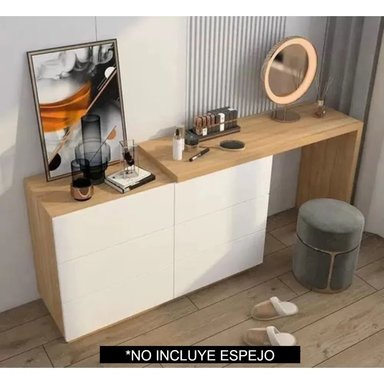 TOCADOR TU MESITA VICO BLANCO CONTEMPORÁNEO 210 CM - 3