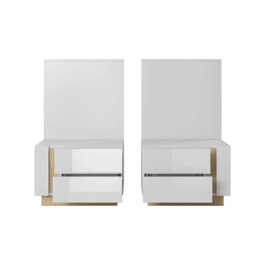 MESA DE NOCHE VELADOR PACK X2 TU MESITA STALIN COLOR BLANCO