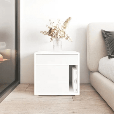 VELADOR TU MESITA PRÁCTICO 1 CAJÓN 1 PUERTA SALAVERRY BLANCO
