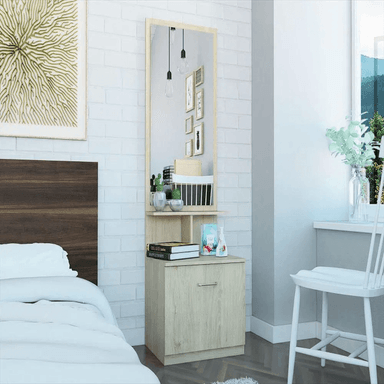 VELADOR ALTO TU MESITA CON ESPEJO Y CAJÓN ORGANIZADOR APRIL