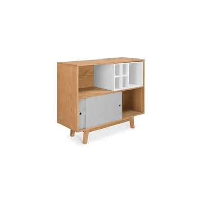MUEBLE BAR TU MESITA AROM MODERNO DUNA 2 PUERTAS MARRON CLARO BLANCO - 2