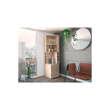 MUEBLE BAR TU MESITA DRACO ESQUINERO NATURAL MARRON CLARO