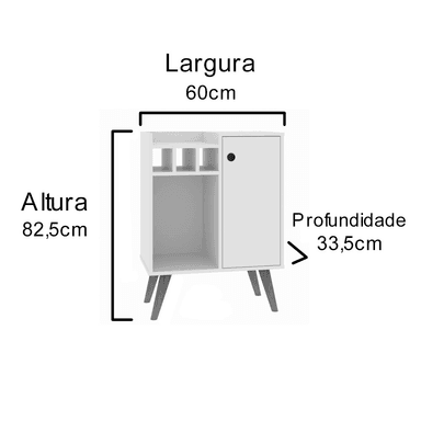 MUEBLE BAR TU MESITA POLO MODERNO BLANCO - 3