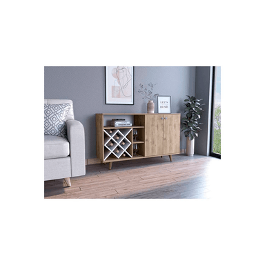 MUEBLE BAR TU MESITA WEASLEY VINTAGE NATURAL MARRON CLARO BLANCO - 1