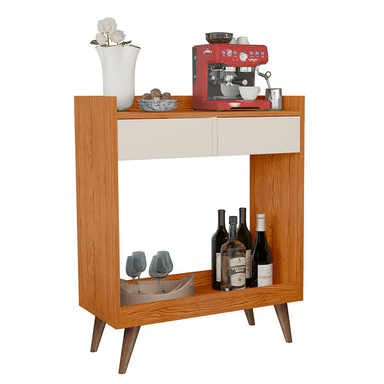 MUEBLE BAR TU MESITA MINIMALISTA LAKE 2 CAJONES MULTICOLOR NEGRO - 2
