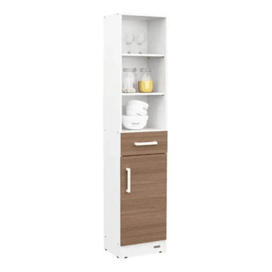 GABINETE DE COCINA TU MESITA VALERIA 1 CAJÓN ALTO BLANCO/MARRÓN