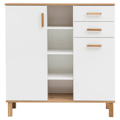 ALACENA PARA COCINA TU MESITA FÁTIMA 2 CAJONES PUERTAS BLANCO