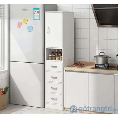 REPOSTERO ALTO DE COCINA TU MESITA MIRANDA 4 CAJONES MULTIUSOS BLANCO