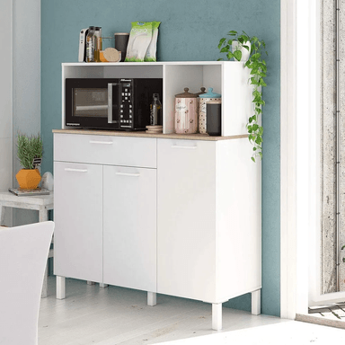 MUEBLE PARA MICROONDAS TU MESITA MABEL 1 CAJÓN BLANCO