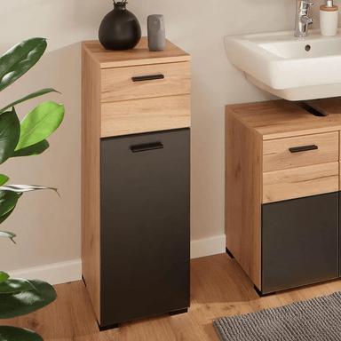 ARMARIO TU MESITA IRINA NEGRO MARRON SIMPLE BAÑO