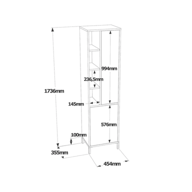 MUEBLE BAÑO TU MESITA FERRAN BLANCO 2 PUERTAS - 4