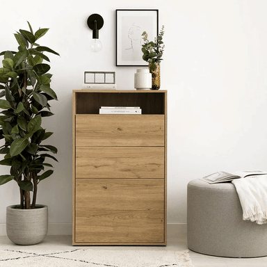 COMODA TU MESITA ROSAURA VERTICAL 4 CAJONES NATURAL