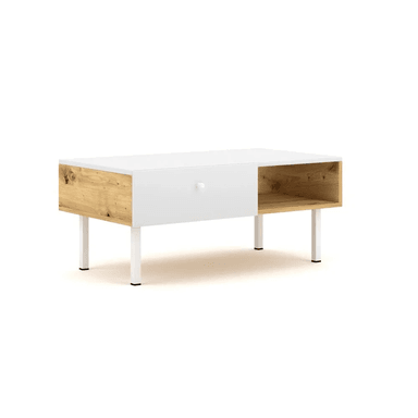 MESA DE CENTRO TU MESITA FICUS BLANCO DUNA 1 CAJÓN