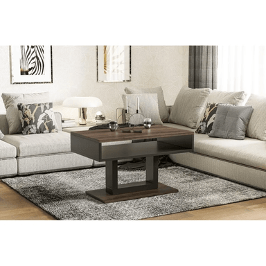 MESA DE CENTRO TU MESITA ISIDRA MODERNA NEGRO MARRÓN