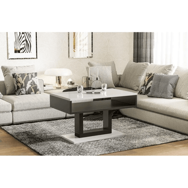 MESA DE CENTRO MODERNA TU MESITA ISIDRA COLOR NEGRO/BLANCO