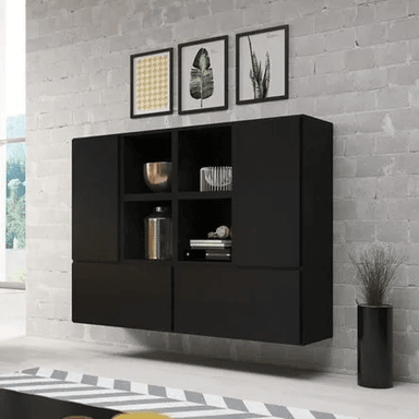 VITRINA TU MESITA DYNAMO NEGRO FLOTANTE