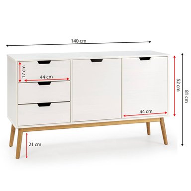 APARADOR VINTAGE TU MESITA MURIEL 140CM - 4