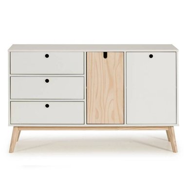 APARADOR VINTAGE TU MESITA ESTHER 2 PUERTAS 3 CAJONES