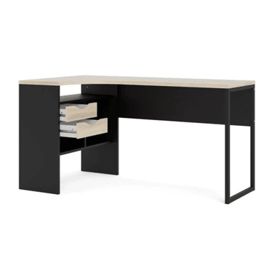 ESCRITORIO MODERNO TU MESITA MAGNO 145 CM X 81 CM 2 CAJONES NEGRO/HAYA - 3