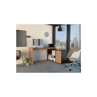 ESCRITORIO TU MESITA CHARLES 151.5 CM X 116.5 CM EJECUTIVO EN L MIEL/WENGUE