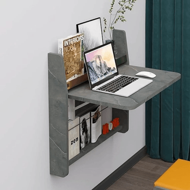 ESCRITORIO FLOTANTE TU MESITA MIRKO 65 CM X 43 CM GRIS OSCURO MODERNO AHORRA ESPACIO