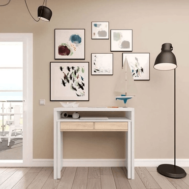 ESCRITORIO TU MESITA EXTENSIBLE 90 CM X 40 CM BLANCO JUVENIL CON ROBLE - 2