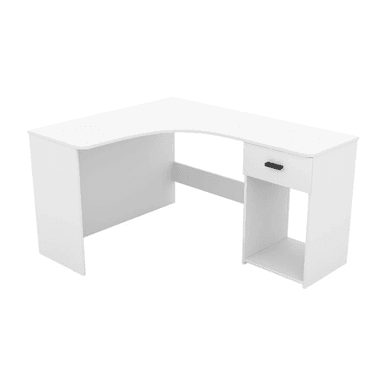 ESCRITORIO EN L TU MESITA LEONIDAS 155 CM X 125 CM BLANCO PRÁCTICO 1 CAJÓN - 2