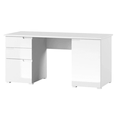 ESCRITORIO MODERNO TU MESITA JAIRO 158 CM X 67 CM BLANCO 3 CAJONES 1 PUERTA - 2