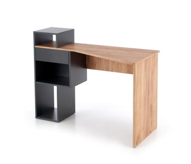 ESCRITORIO MODERNO TU MESITA ISAC 122 CM X 57 CM NEGRO/DUNA - 2