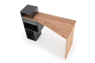 ESCRITORIO MODERNO TU MESITA ISAC 122 CM X 57 CM NEGRO/DUNA - 3