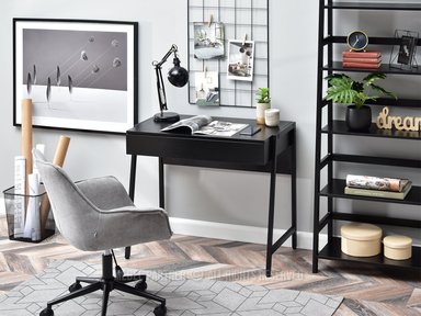 ESCRITORIO TU MESITA RAIVEN 84 CM X 48 CM NEGRO PRÁCTICO 1 CAJÓN