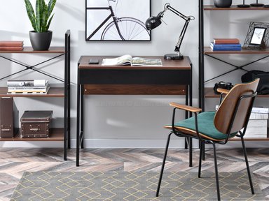 ESCRITORIO TU MESITA RAIVEN 84 CM X 48 CM PRÁCTICO MARRÓN/NEGRO 1 CAJÓN