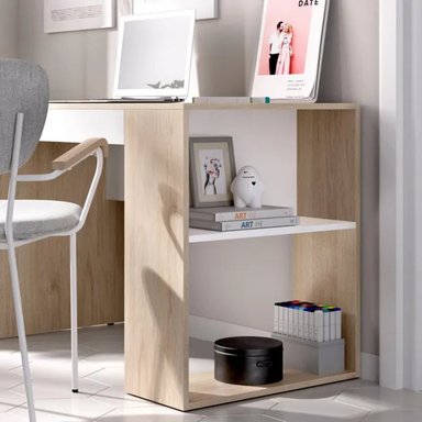 ESCRITORIO CLÁSICO OLIVER II COLOR DUNA/BLANCO 1 CAJÓN TU MESITA - 2
