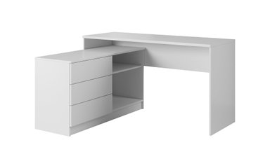 ESCRITORIO MODERNO TU MESITA TEO 138.2 CM X 110.2 CM BLANCO EN L 3 CAJONES - 3