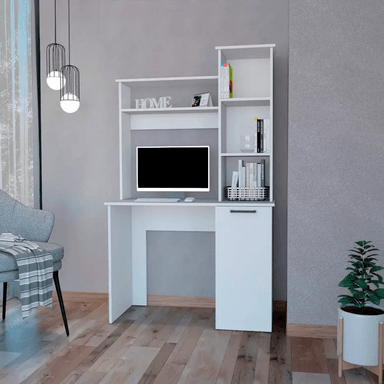 MUEBLE CON ESTANTE VITORIO COLOR BLANCO 1 PUERTA TU MESITA