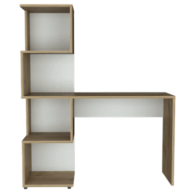ESCRITORIO JUVENIL TU MESITA VIKO 120 CM X 42 CM DUNA/BLANCO CON REPISAS - 3