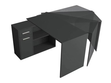 ESCRITORIO MODERNO TU MESITA BRISTOL 120 CM X 92 CM NEGRO 1 CAJÓN - 4