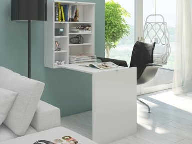 ESCRITORIO FLOTANTE TU MESITA ROLÍN 60 CM X 24 CM BLANCO Y PLEGABLE