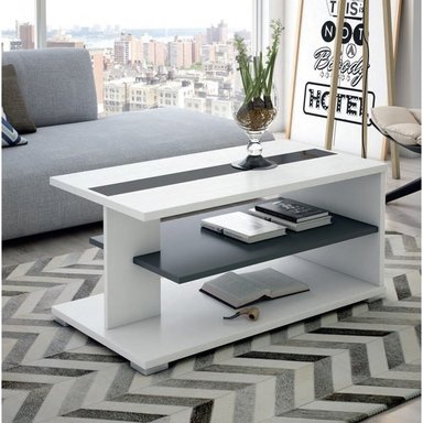 MESA DE CENTRO TU MESITA MODERNA NATY BLANCO NEGRO