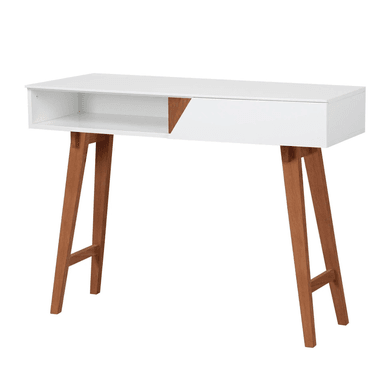CONSOLA TU MESITA ATLANTIS DE ENTRADA 1 CAJÓN BLANCO/MARRÓN