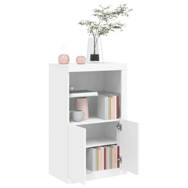 APARADOR TU MESITA JONES BLANCO CLÁSICO LUCES LED 2 PUERTAS - 2