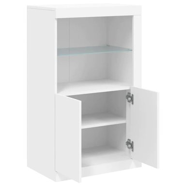 APARADOR TU MESITA JONES BLANCO CLÁSICO LUCES LED 2 PUERTAS - 3