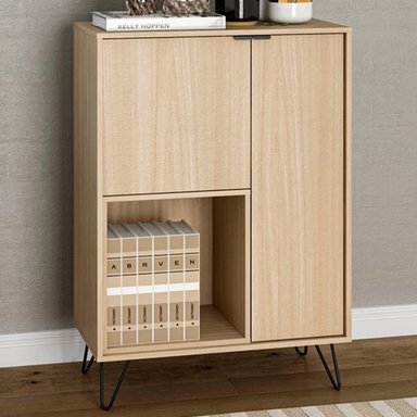 APARADOR TU MESITA LUANA ROBLE MODERNO 2 PUERTAS