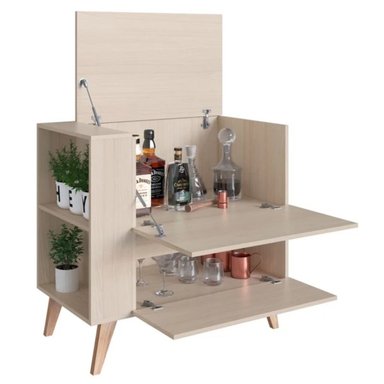 APARADOR TU MESITA SERGI NATURAL BAR 3 PUERTAS