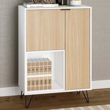 APARADOR TU MESITA LUANA BLANCO MODERNO DUNA 2 PUERTAS